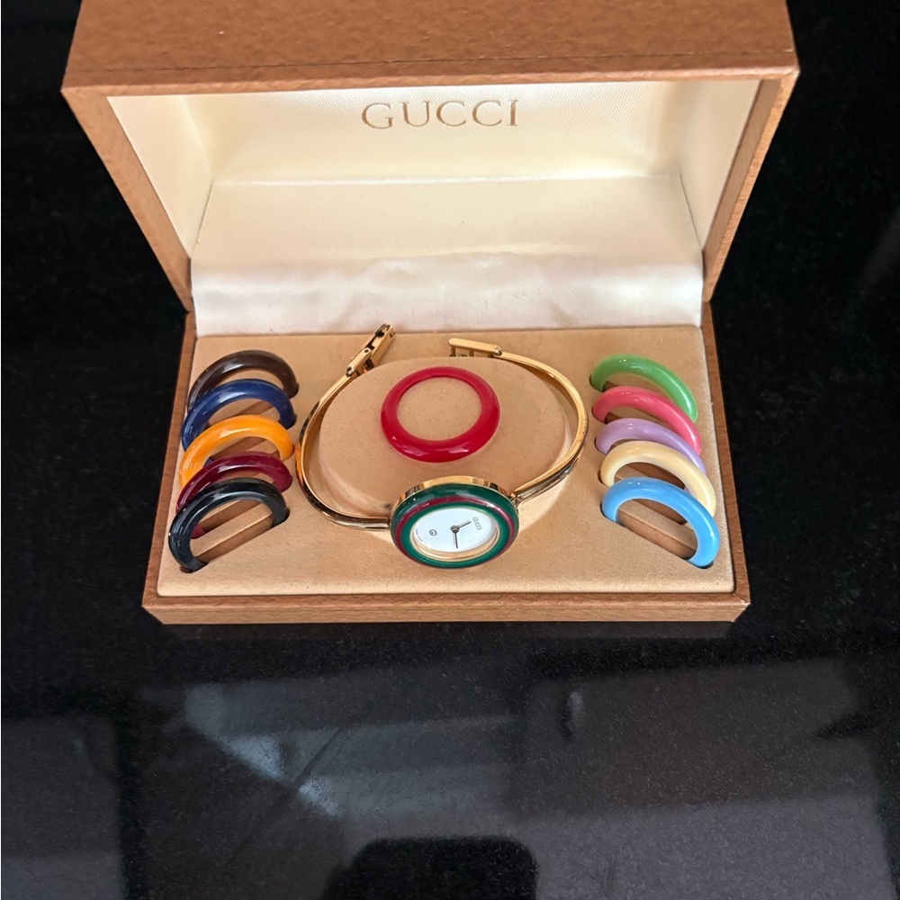 Gucci Gold Watch with Colorful Bezels - Picture 2 of 4